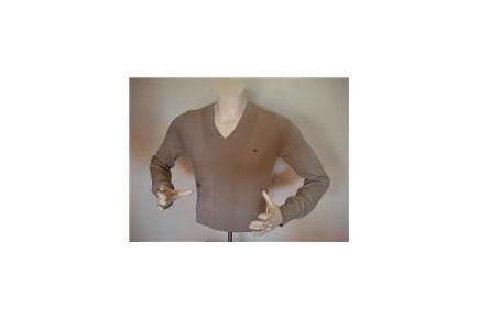 J. Lindeberg Cosimo Luxury Cotton Sweater &ndash; Grey/Beige