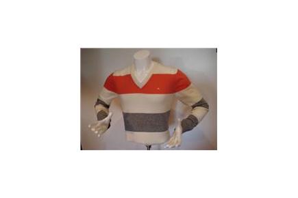 J. Lindeberg Diar Stripe Wool Knit &ndash; Coral