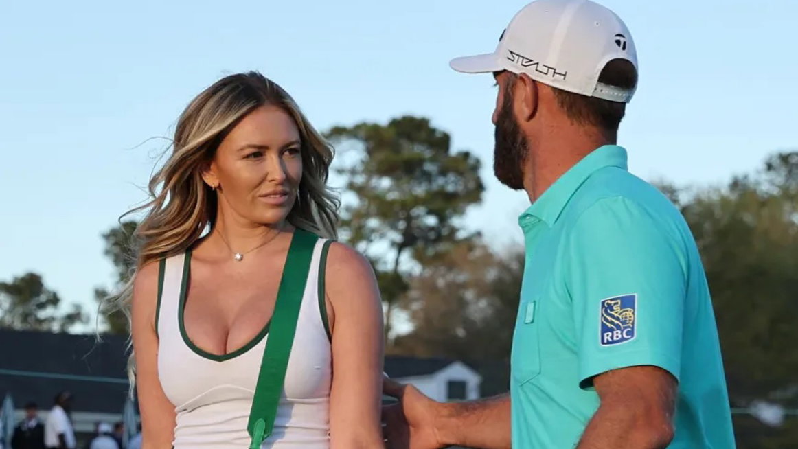 Dustin Johnson with his wife Paulina Gretzky