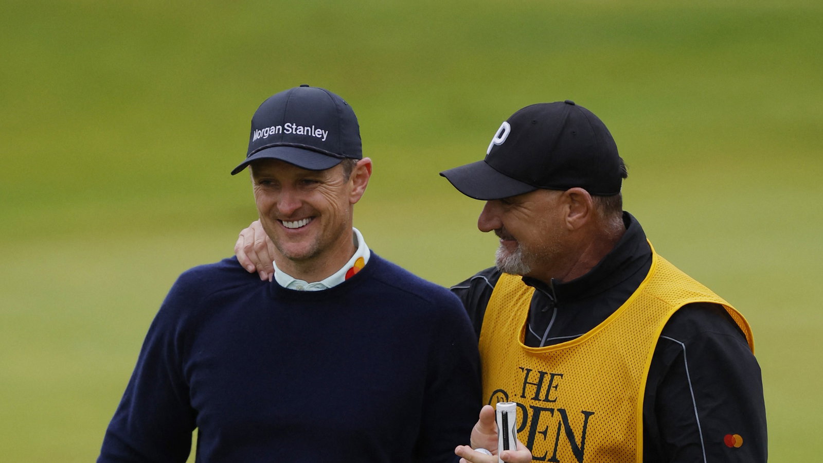 Justin Rose and his caddie Fooch