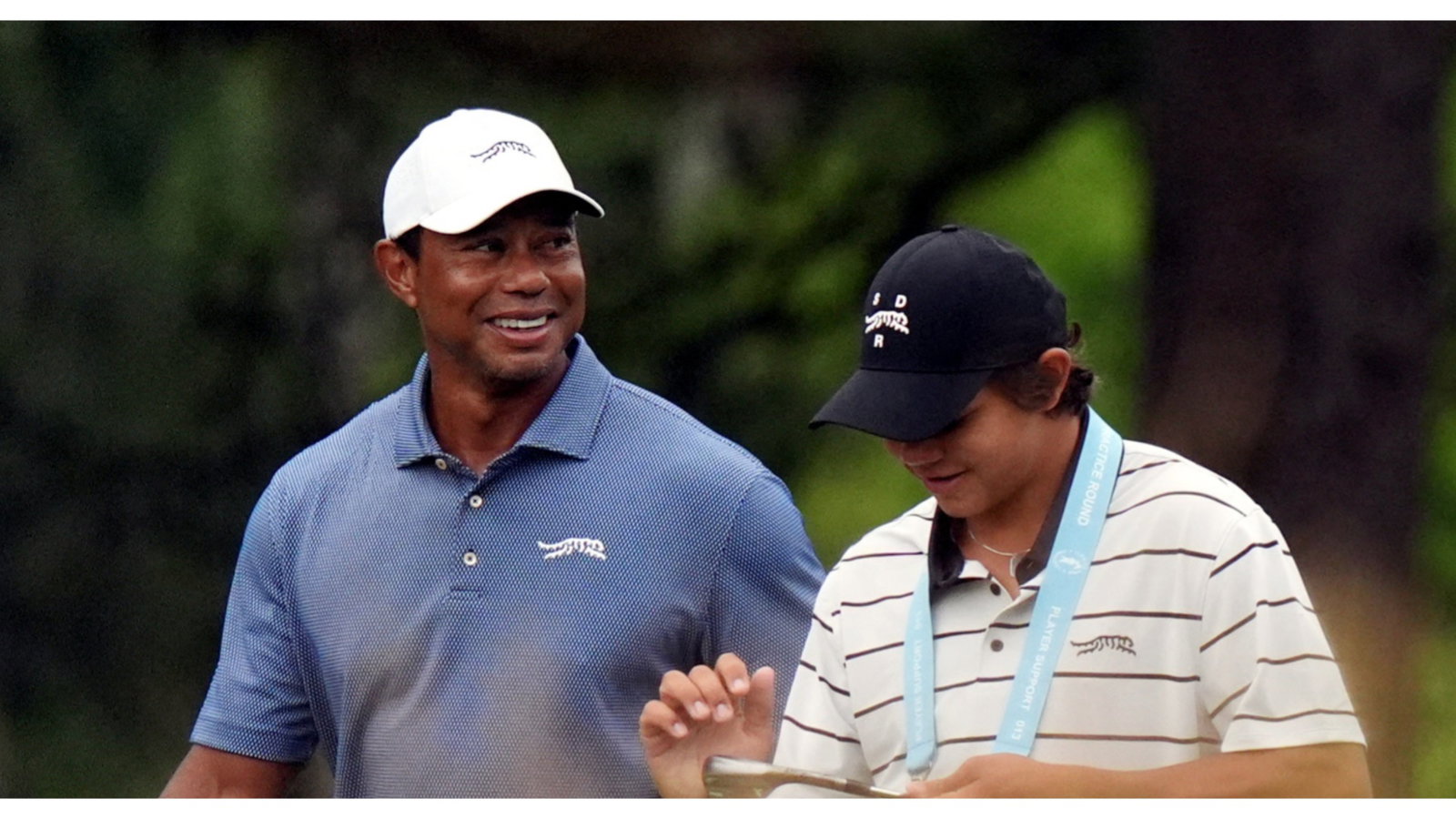 Tiger Woods and Charlie Woods