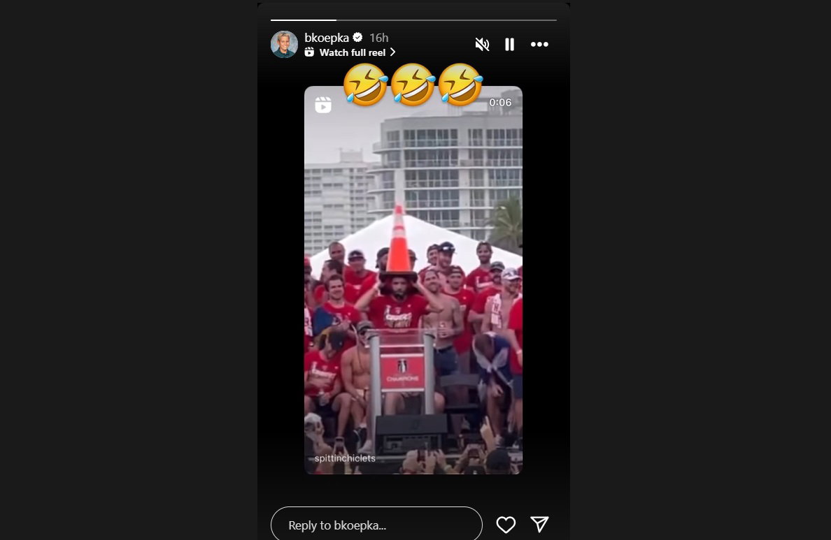 Koepka clearly saw the funny side on Instagram