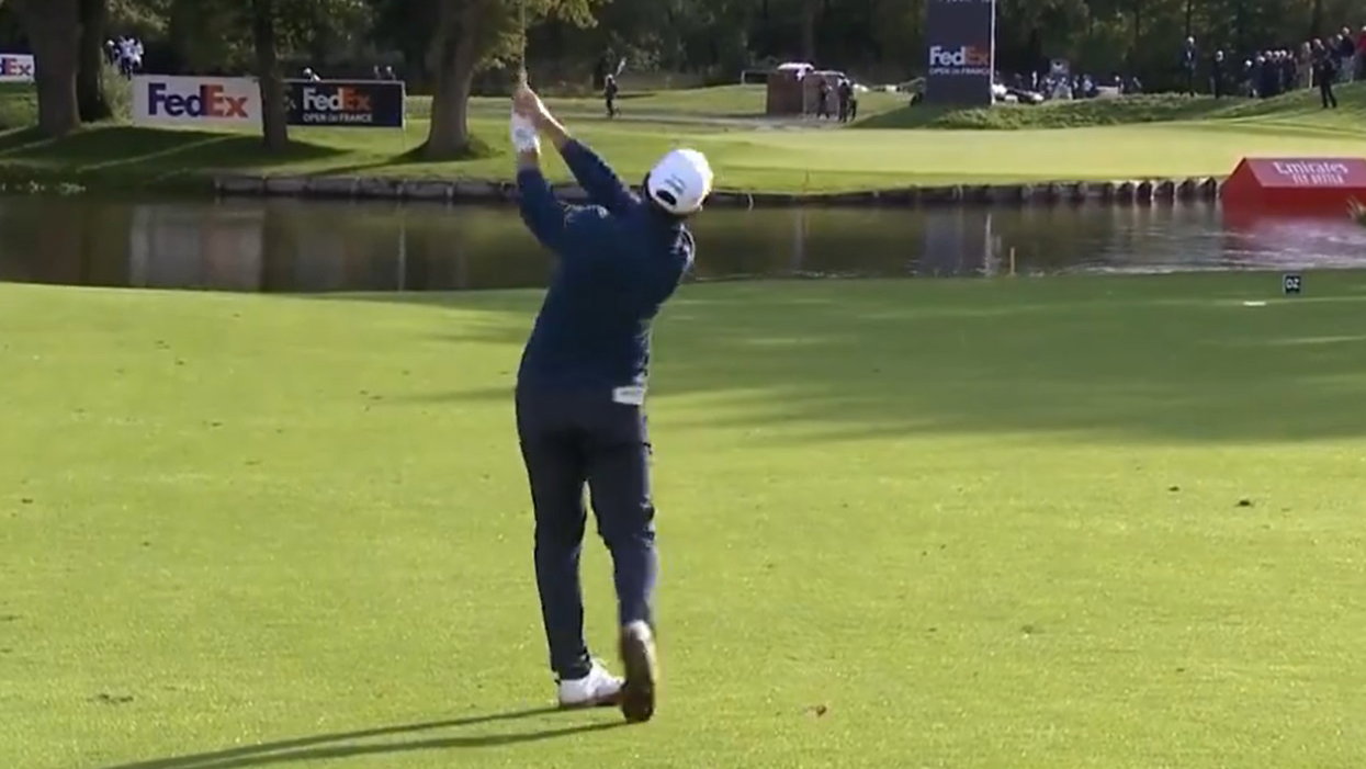 Matthieu Pavon hit a brutal shank at Open de France