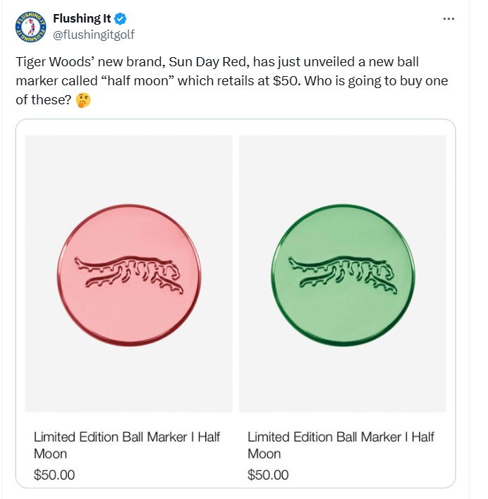 Sun Day Red golf ball markers
