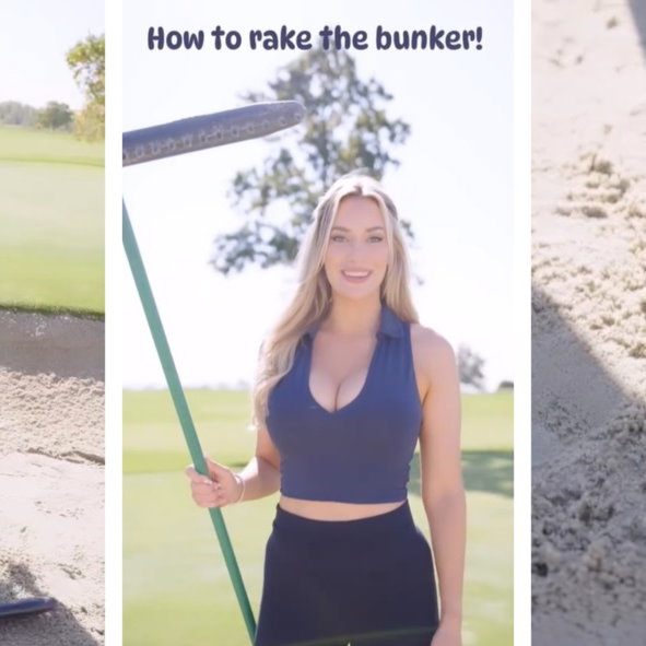 How to rake a bunker with Paige Spiranac