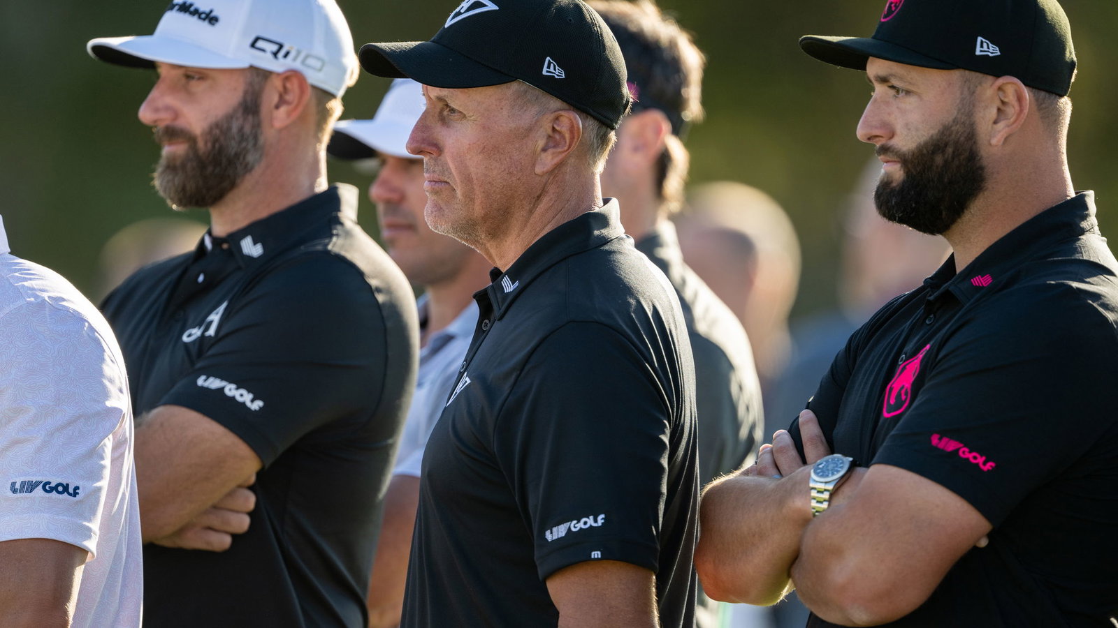Dustin Johnson, Phil Mickelson and Jon Rahm
