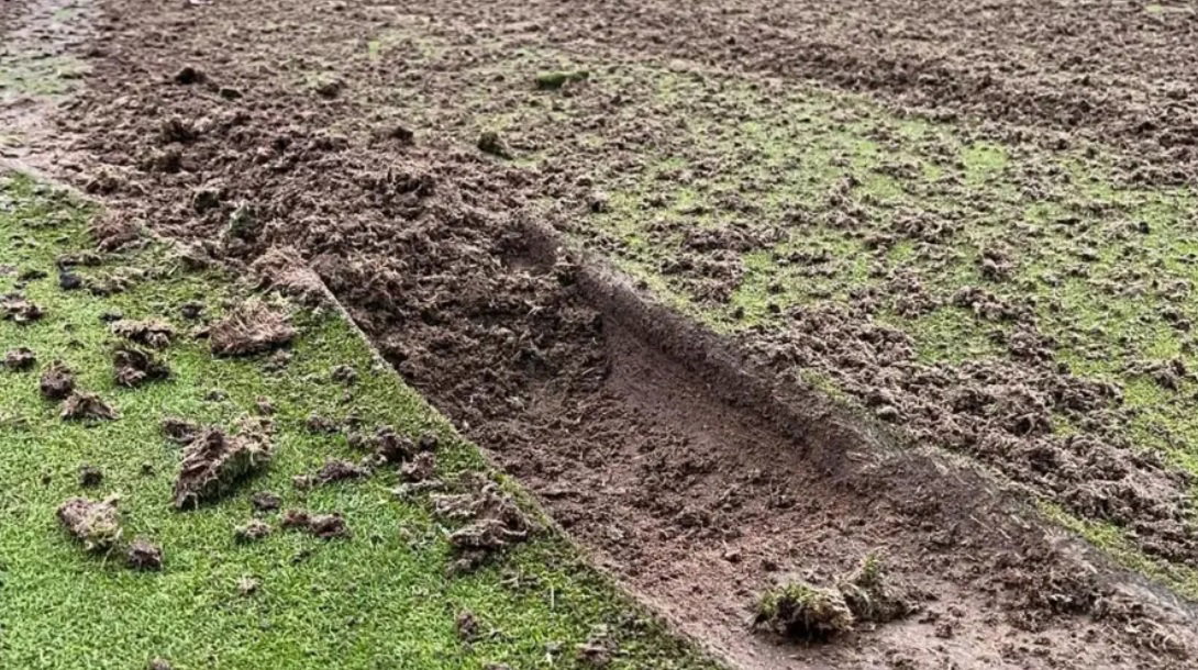 The damage caused by vandals