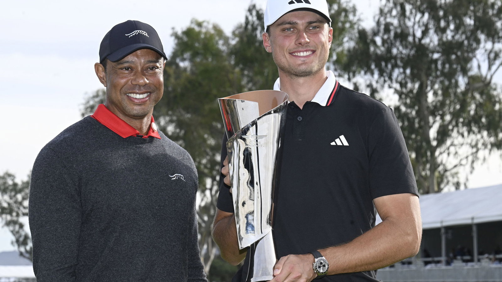 Aberg won Woods' Genesis Invitational