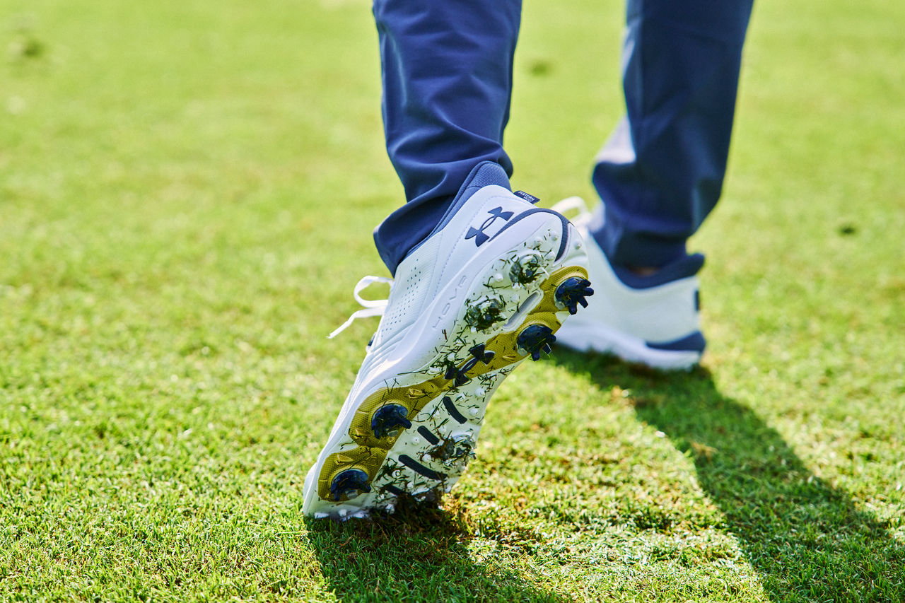 First Look: Under Armour Drive Pro Series Gold Edition golf shoes 2025