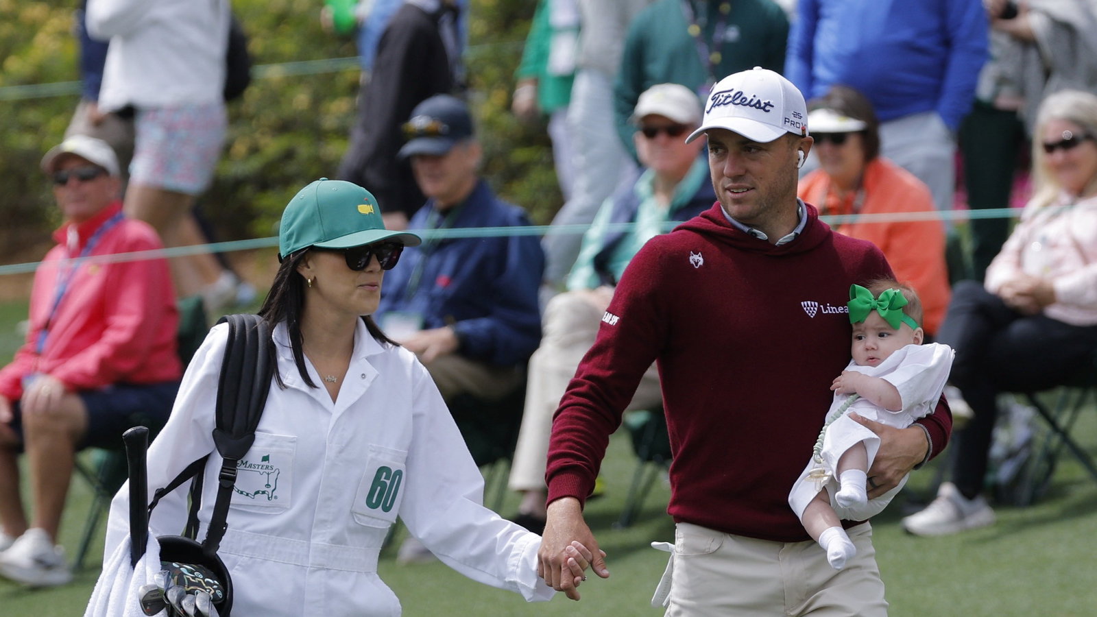 Justin Thomas and his wife