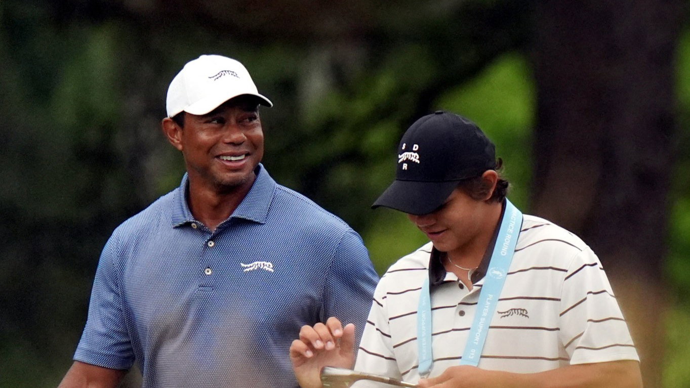 Tiger Woods and his son Charlie