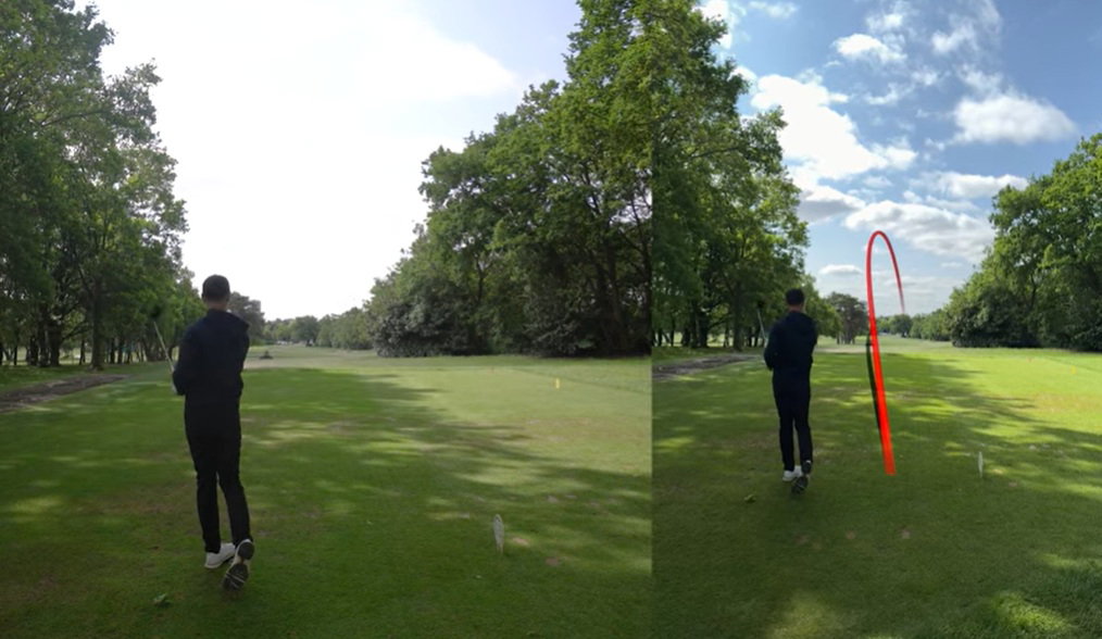 Tom took both drivers onto the course