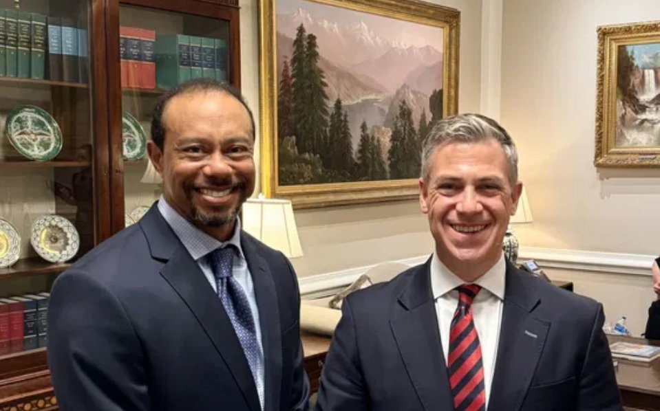 Woods in the White House [Credit: Senator Jim Banks/X]