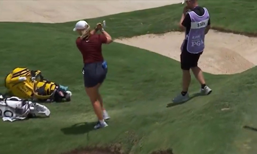 Maja Stark broke her putter [Sky Sports]