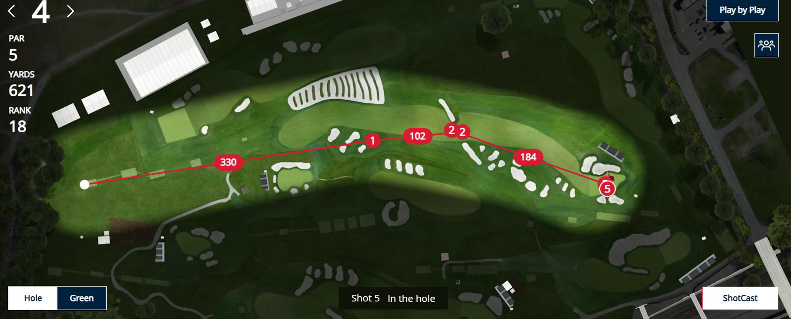 DeChambeau's eventful 4th hole 