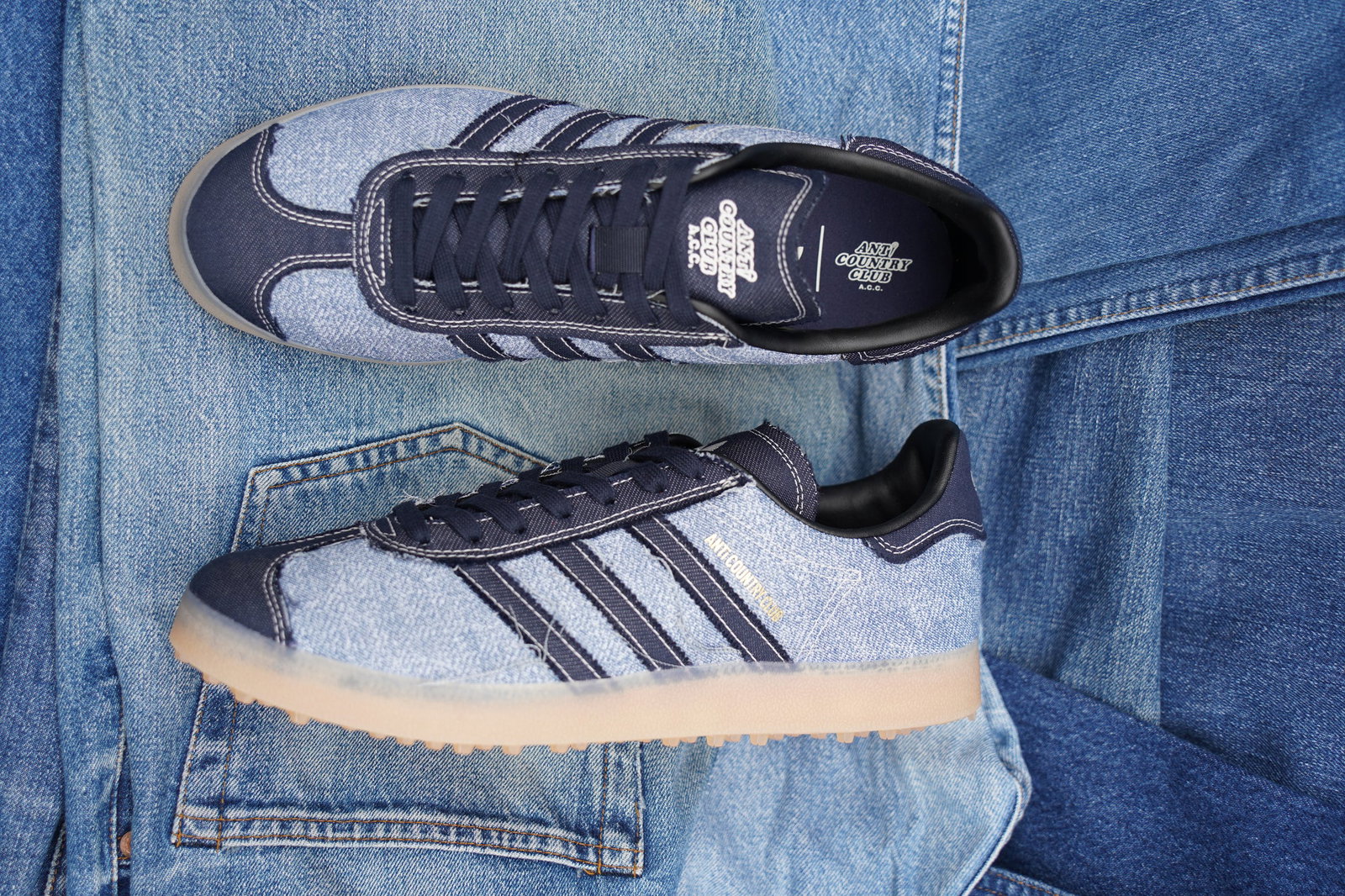 These denim-clad adidas Gazelles might be the craziest golf shoes