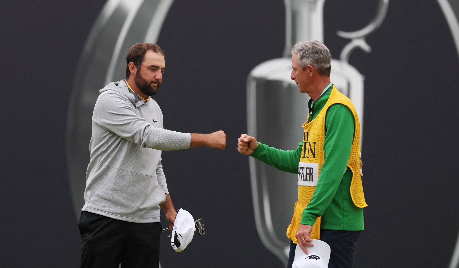 Scottie Scheffler with caddie Ted Scott