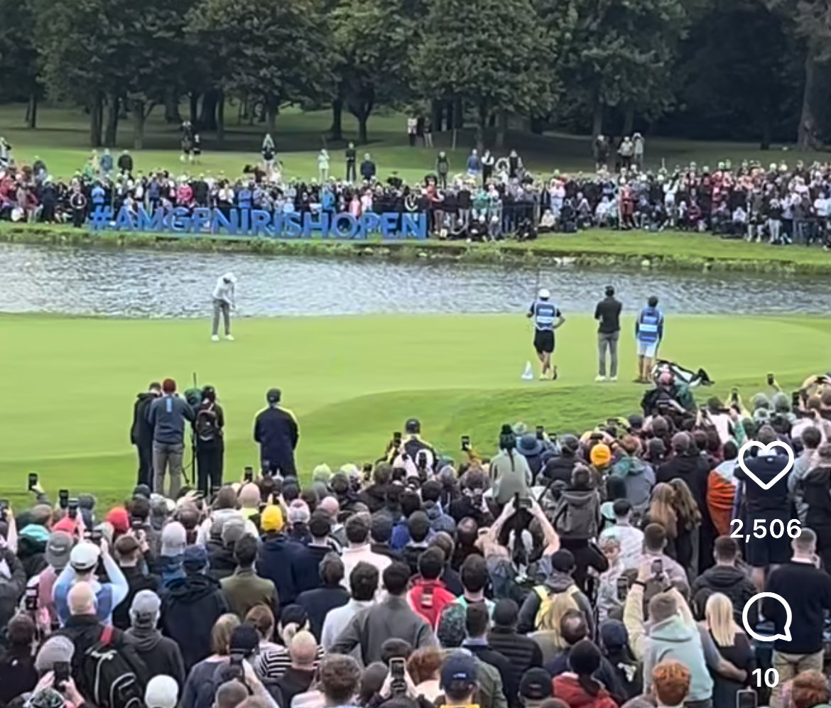 McIlroy brought the house down on 18