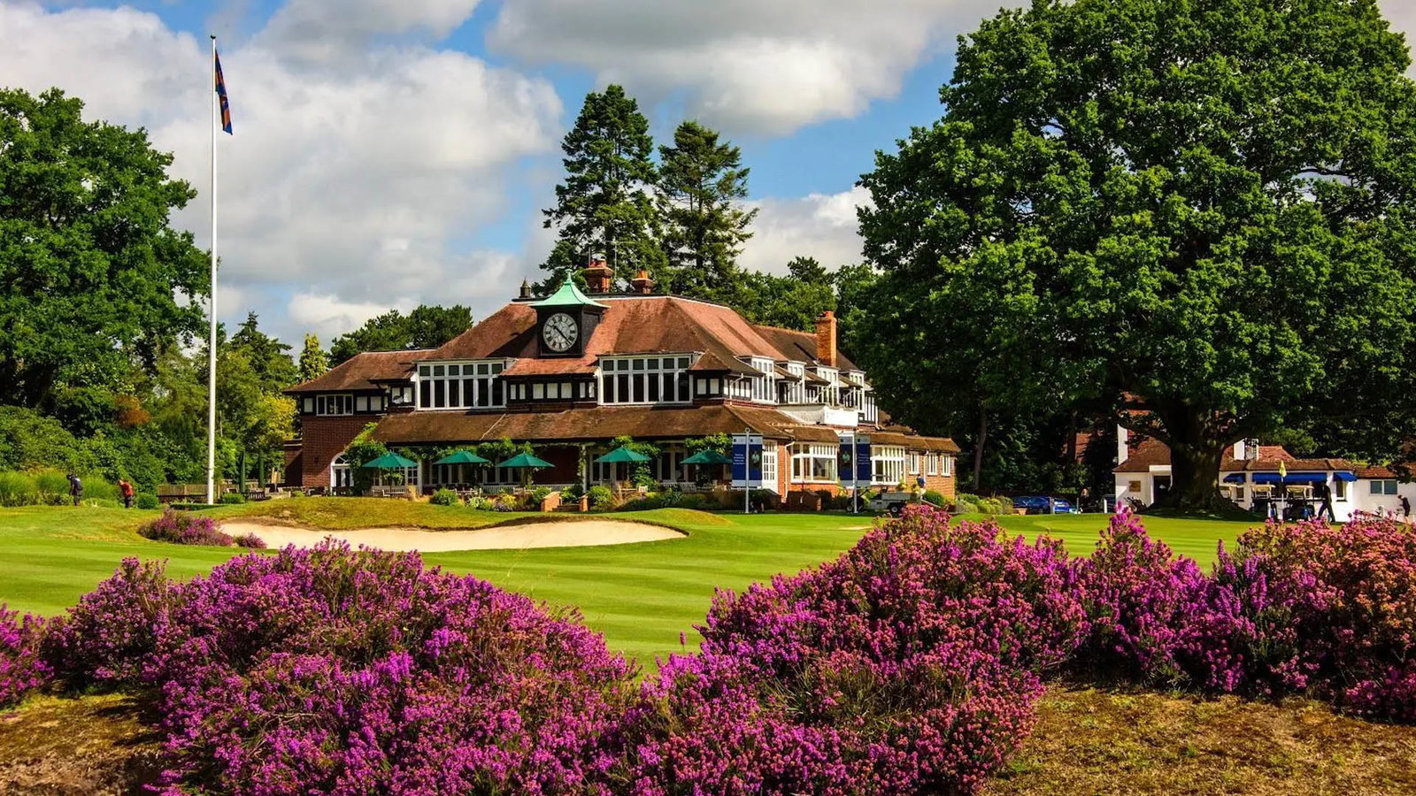 The iconic clubhouse at Sunningdale Golf Club