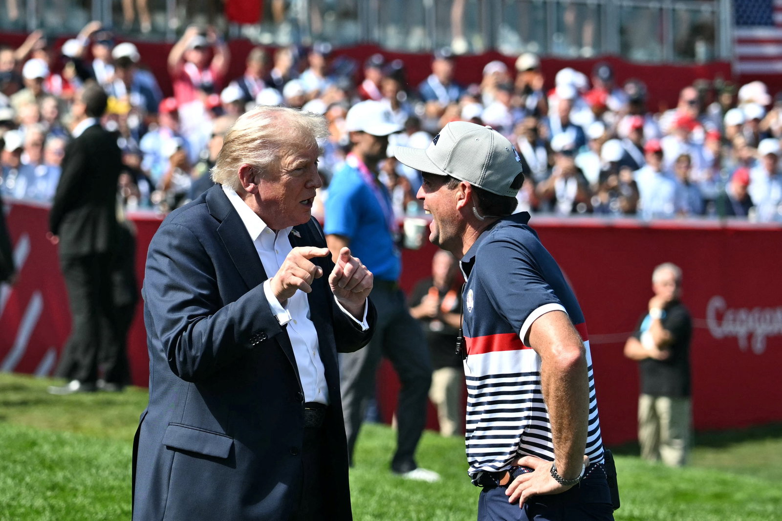 Donald Trump with Keegan Bradley