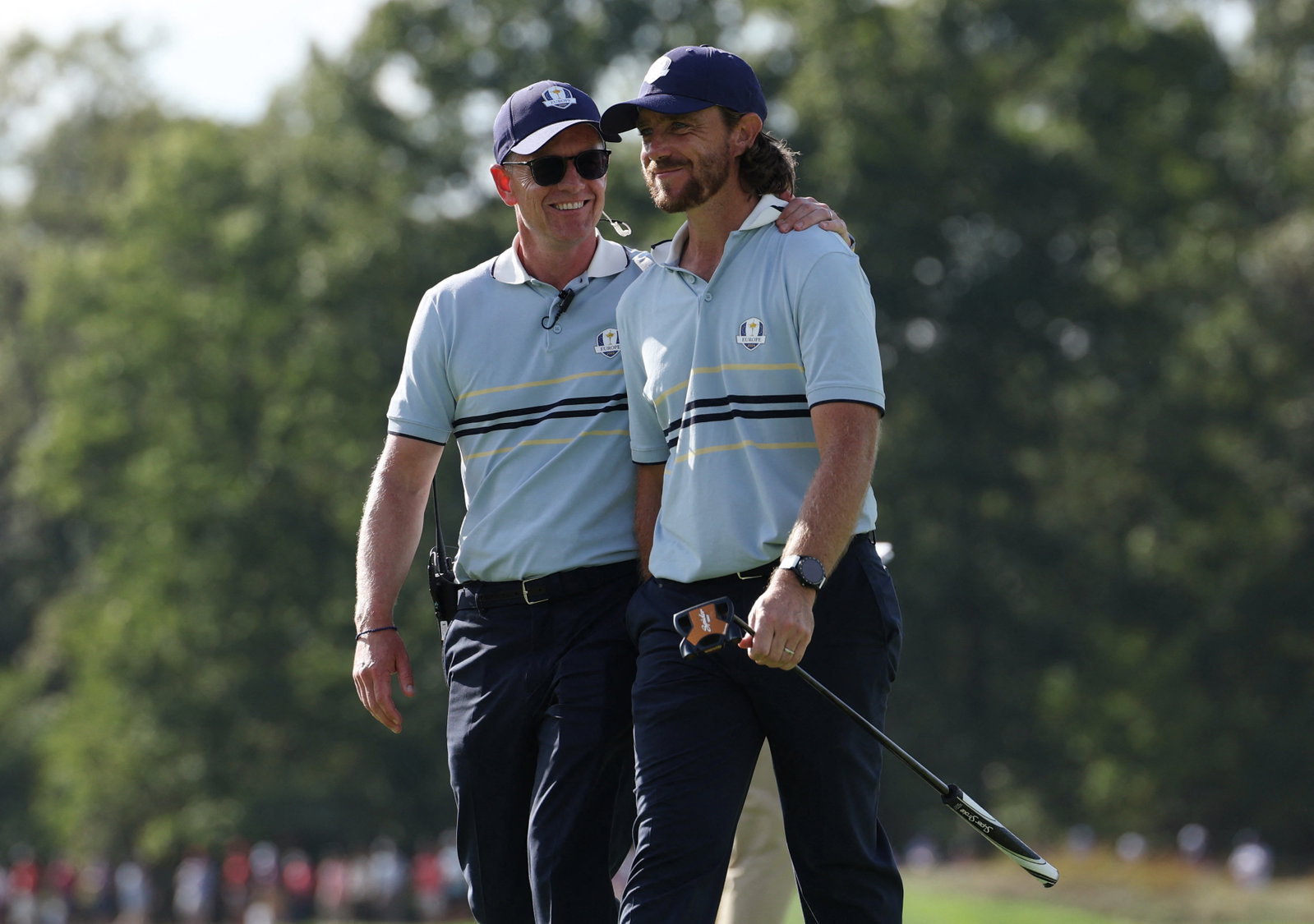 Donald with Fleetwood at the 2025 Ryder Cup