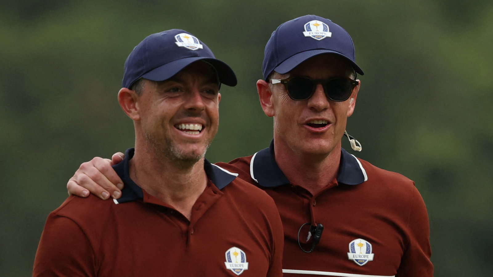 Rory McIlroy with Luke Donald at Bethpage