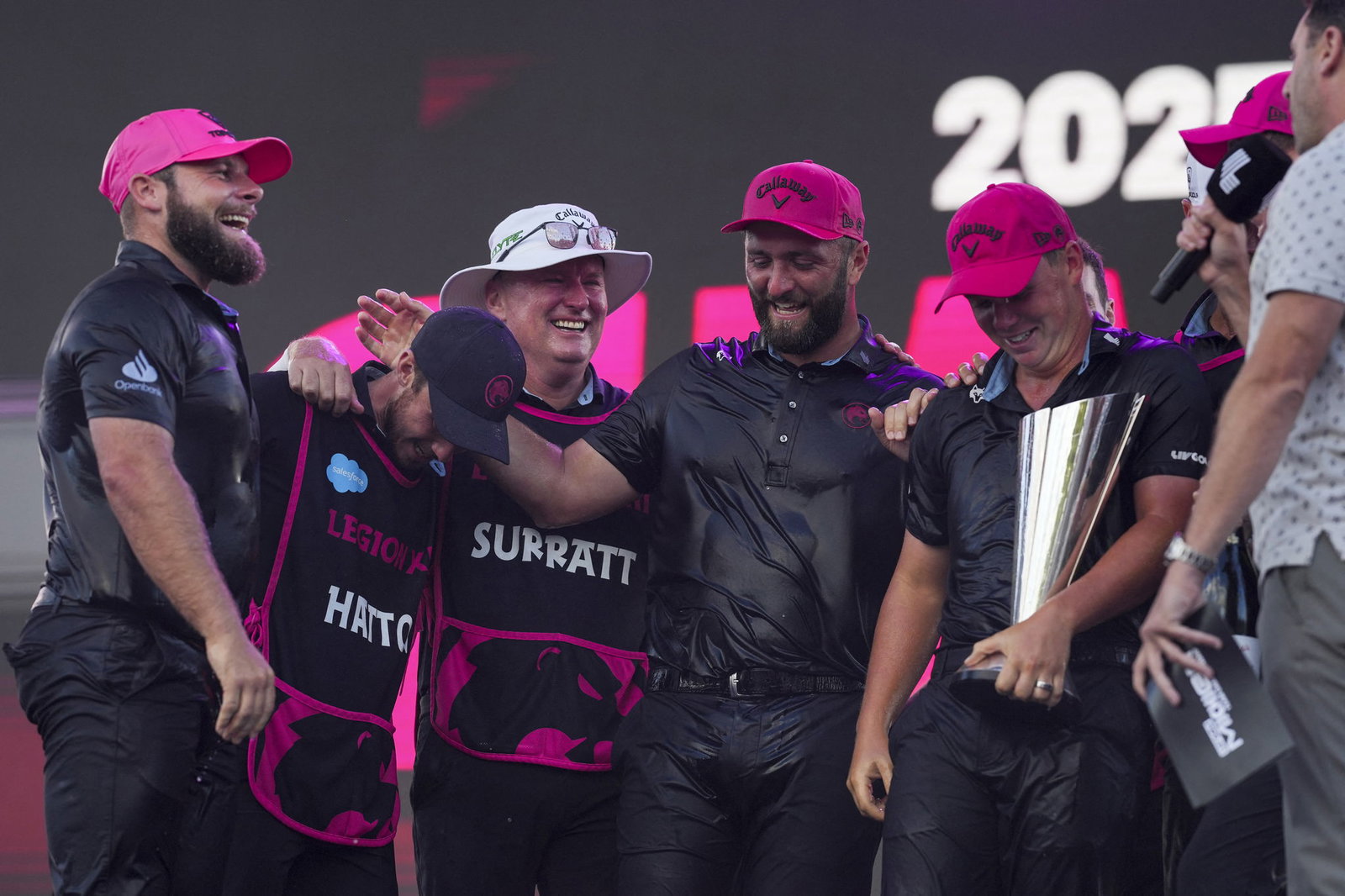 Tyrrell Hatton with his LIV Golf teammates