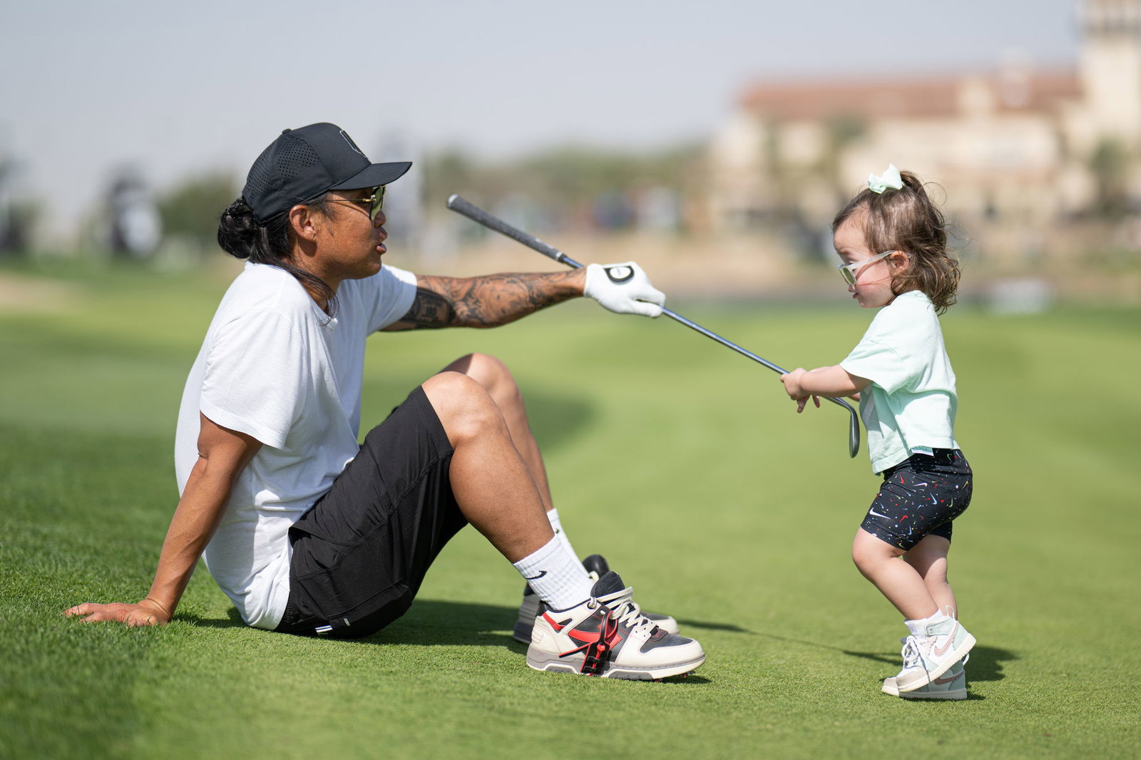 Anthony Kim and his daughter