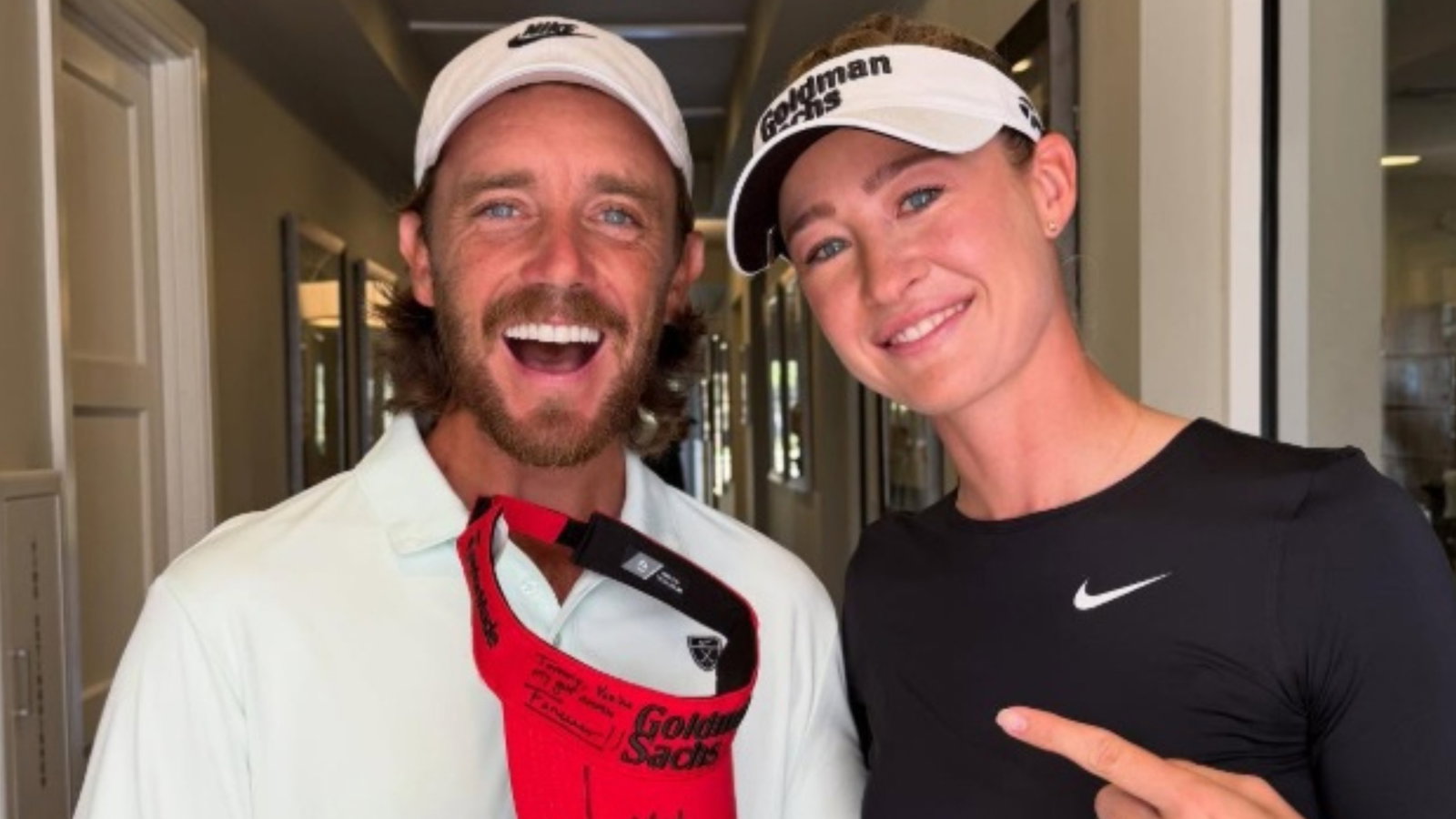 Tommy Fleetwood with Nelly Korda (Instagram: nellykorda) 