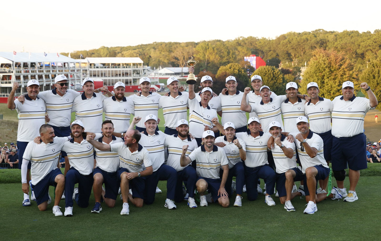 Europe celebrate their Ryder Cup victory at Bethpage Black