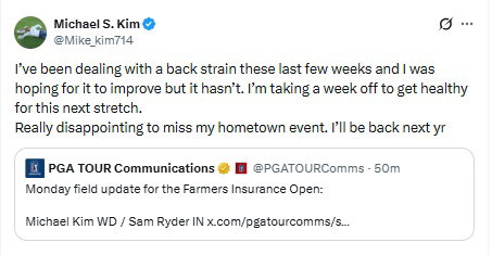 Kim takes to X to confirm his WD
