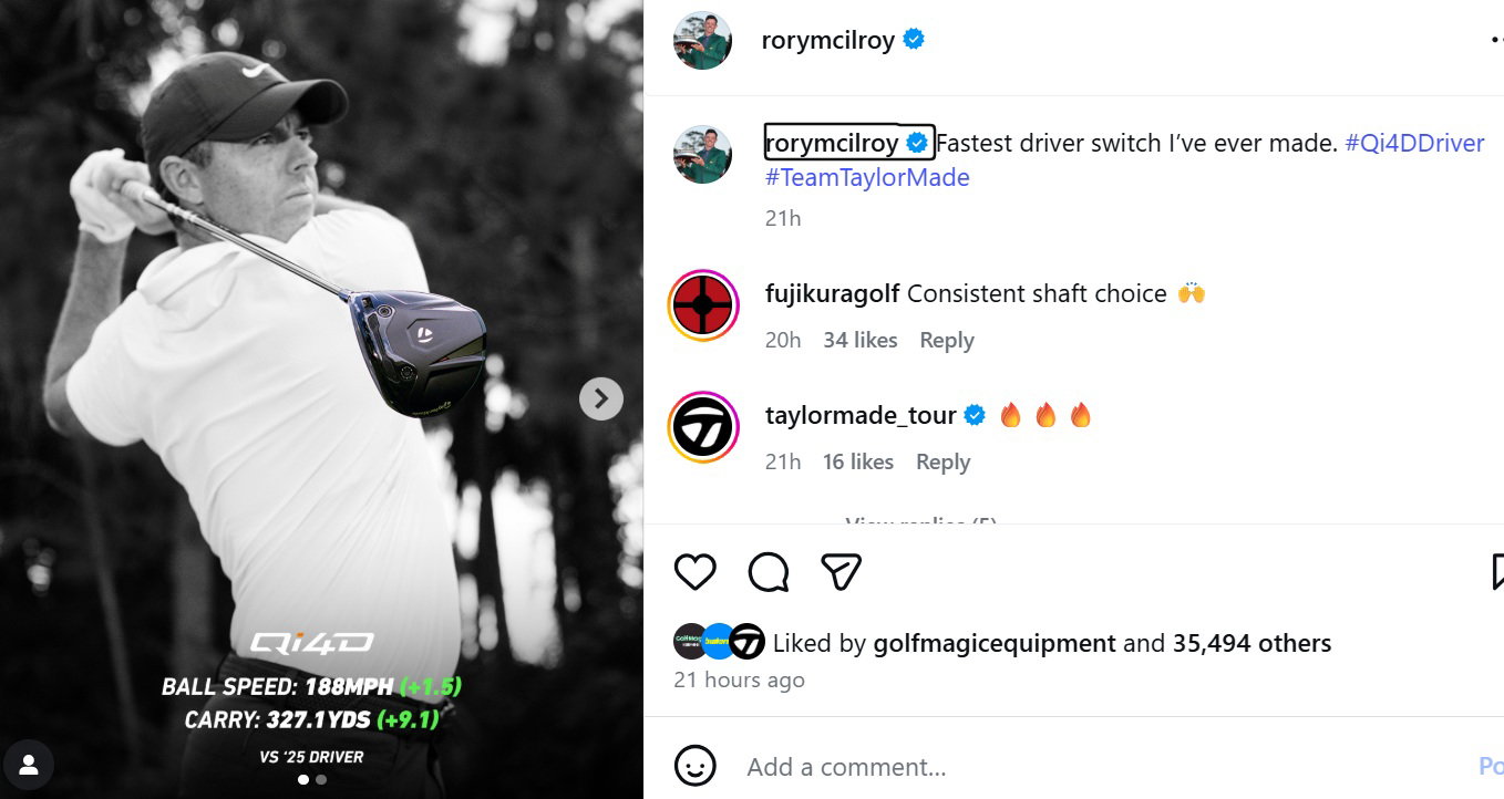 McIlroy's Qi4D stats to start the year