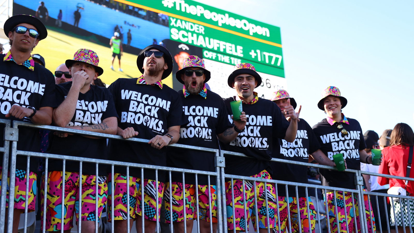Golf fans welcome back Brooks Koepka during the WM Phoenix Open