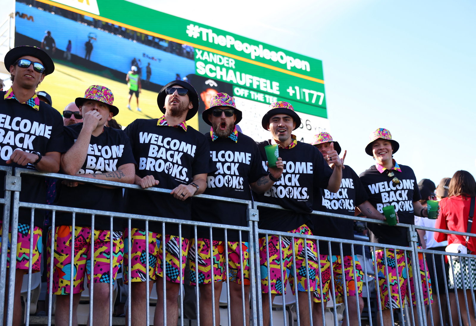 Golf fans welcome back Brooks Koepka during the WM Phoenix Open