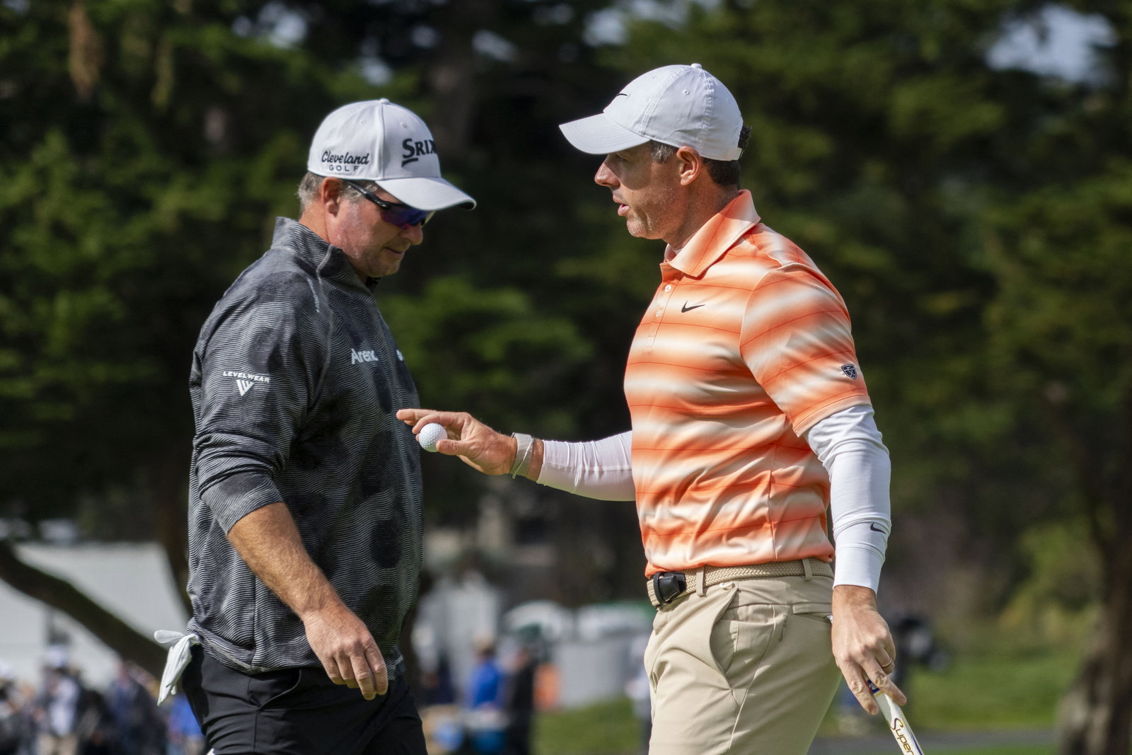 Rory McIlroy and Ryan Fox during R2 of the AT&T Pebble Beach Pro-Am