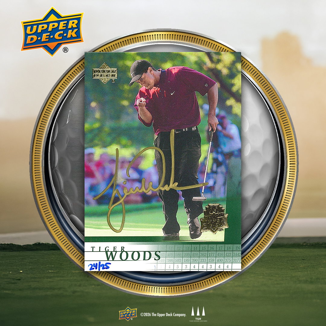 Tiger Woods headlines Upper Deck Golf's landmark 25th anniversary