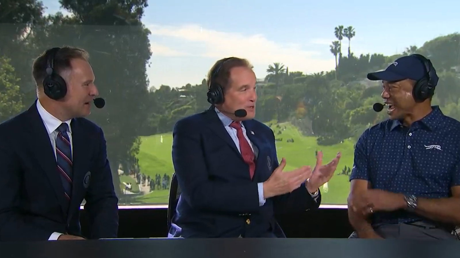 Immelman, Nantz and Woods (CBS Sports)