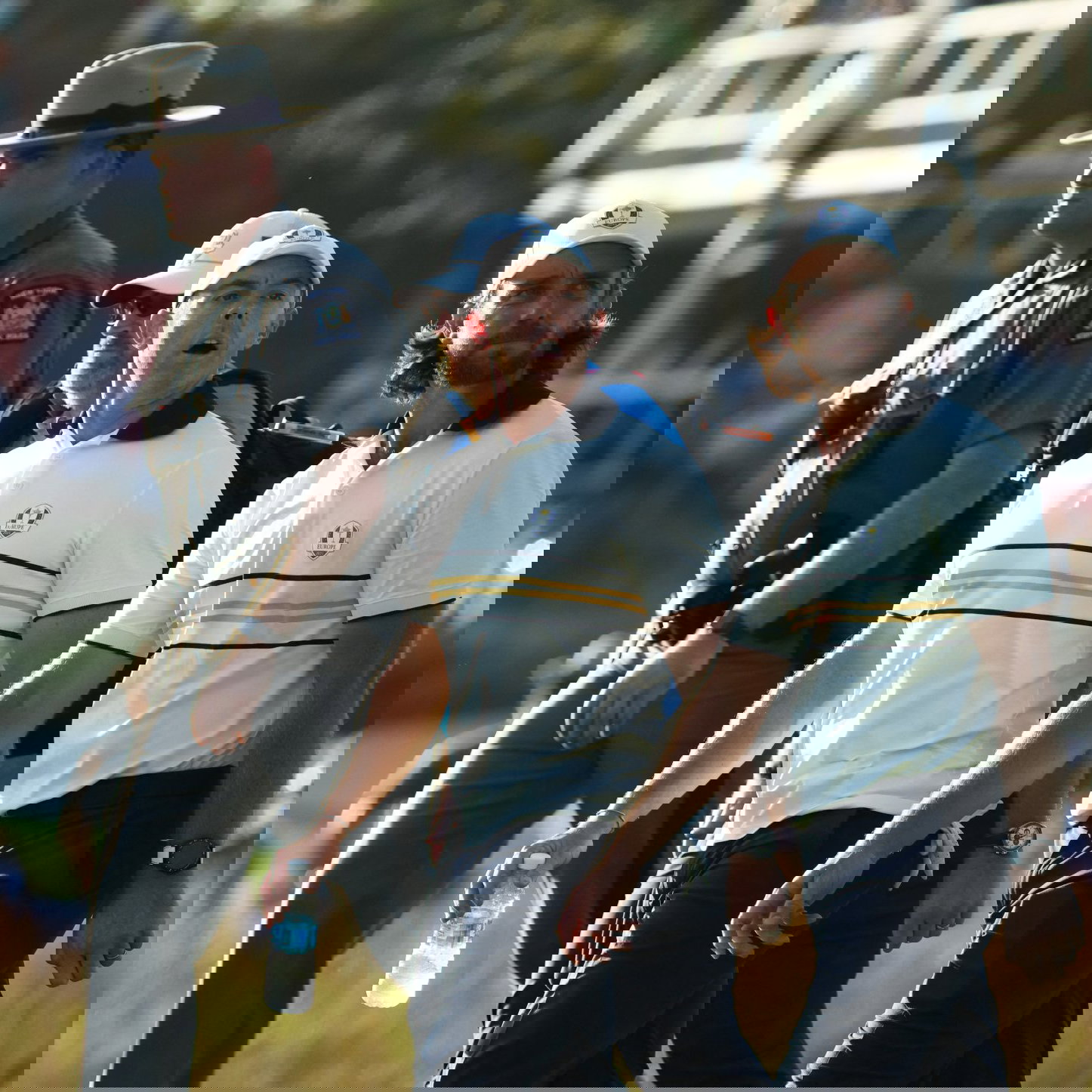 Rory McIlroy and Tommy Fleetwood during the 2025 Ryder Cup