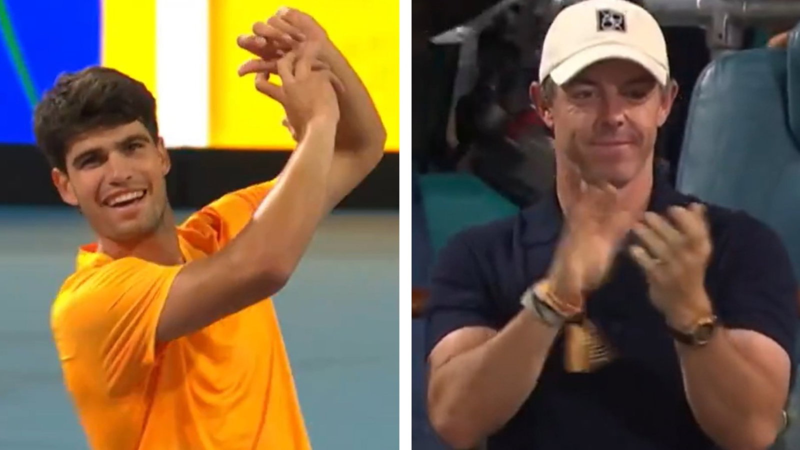 Alcaraz pays tribute to McIlroy in the stands