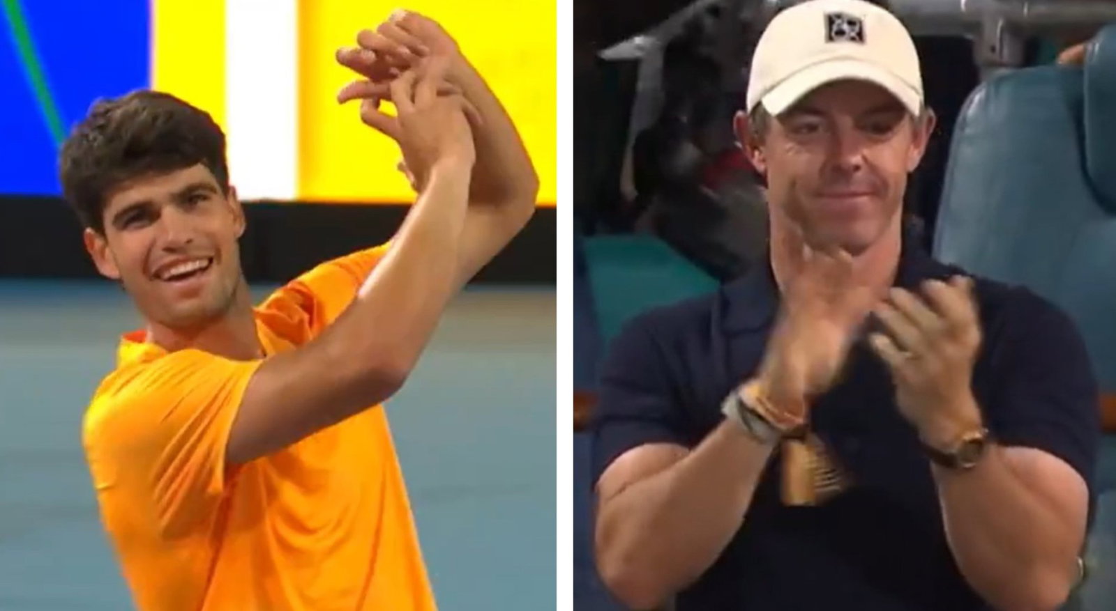 Alcaraz pays tribute to McIlroy in the stands