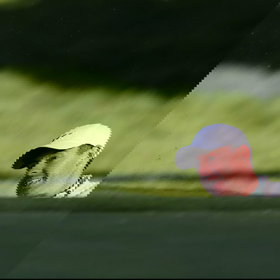 Rory McIlroy hits his shot on the 14th hole during the second round of the The Genesis Invitational golf tournament at Riviera Country Club. Image: Reuters