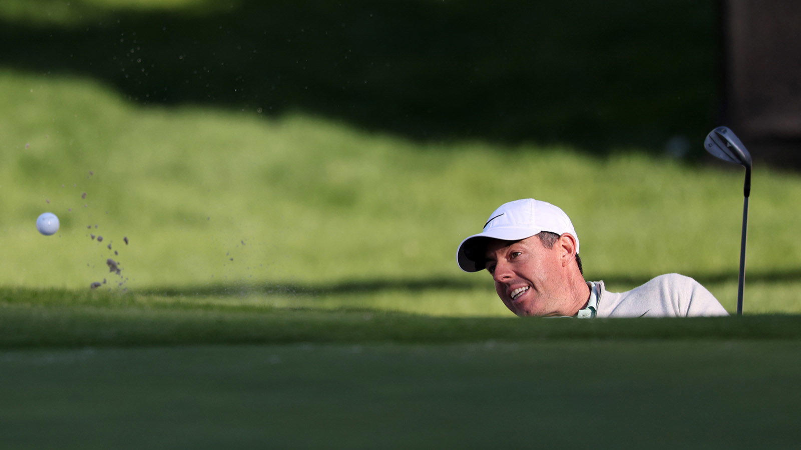 Rory McIlroy hits his shot on the 14th hole during the second round of the The Genesis Invitational golf tournament at Riviera Country Club. Image: Reuters