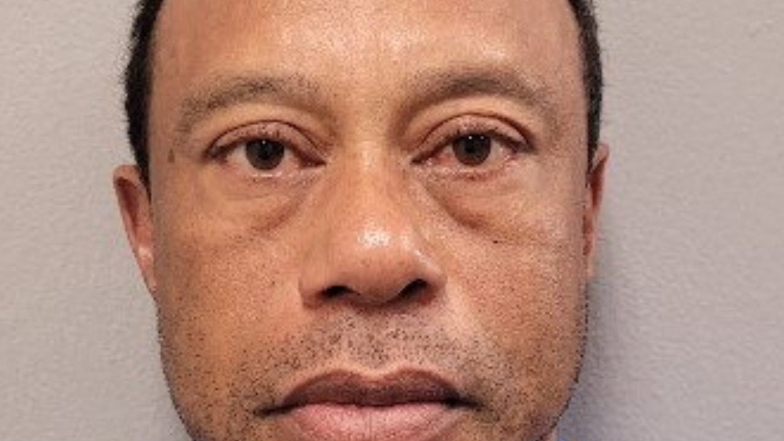 Tiger Woods' mugshot on Friday 27 March