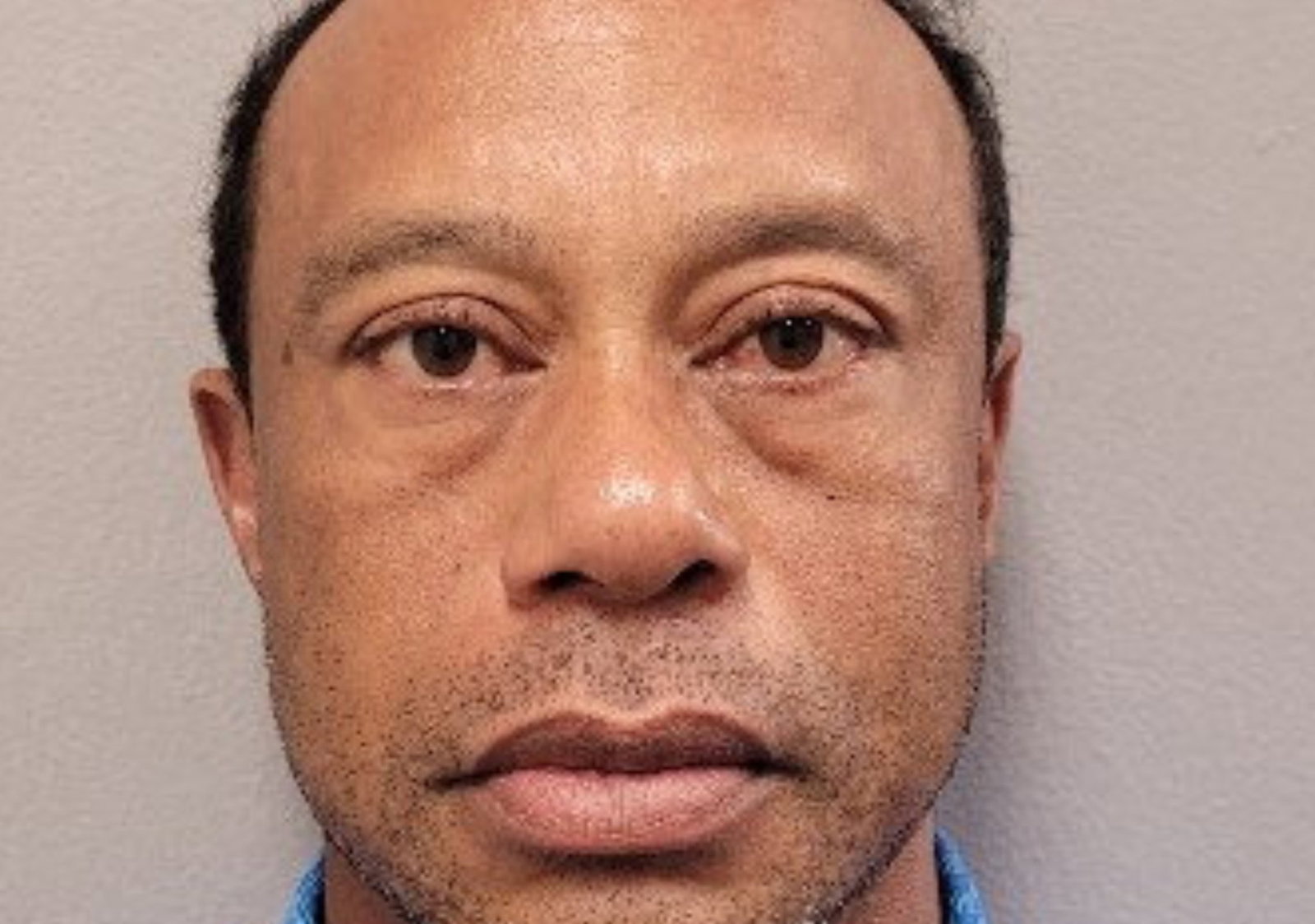 Tiger Woods' mugshot on Friday 27 March