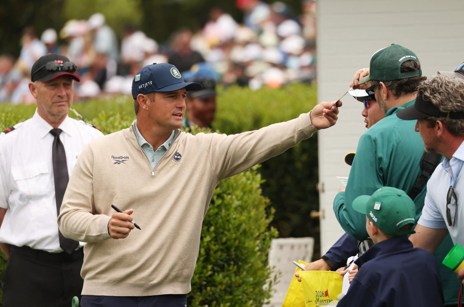 Bryson DeChambeau on Tuesday at The Masters