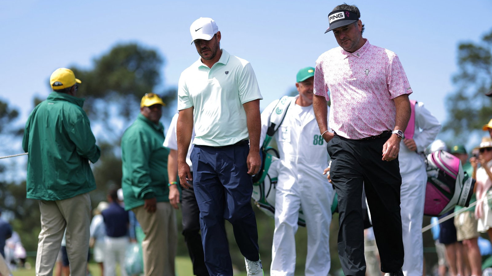 Brooks Koepka and Bubba Watson at Augusta National ahead of the 2026 Masters
