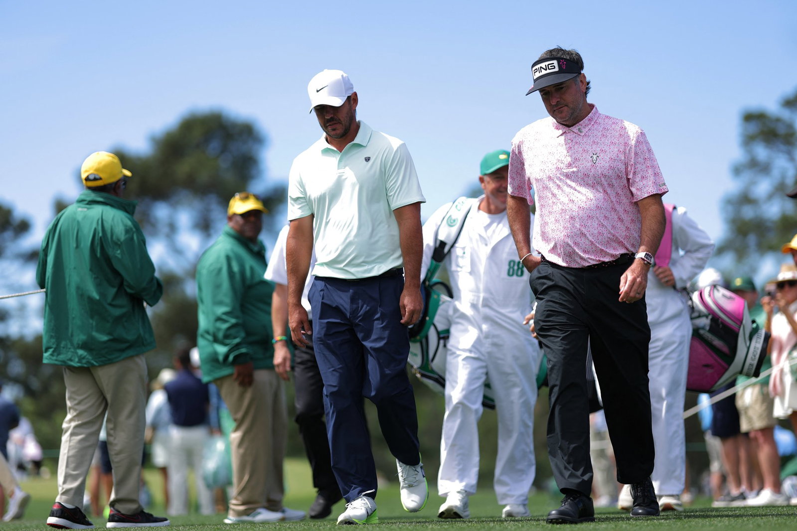 Brooks Koepka and Bubba Watson at Augusta National ahead of the 2026 Masters