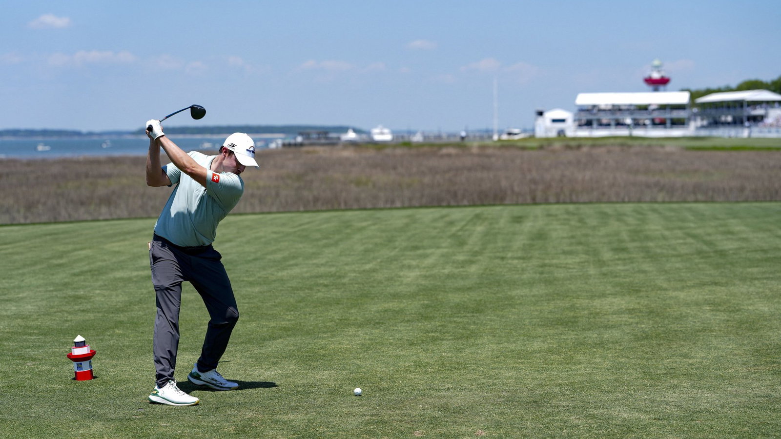 Matt Fitzpatrick on 18 at Harbour Town Golf Links
