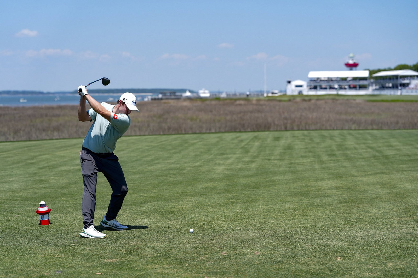 Matt Fitzpatrick on 18 at Harbour Town Golf Links