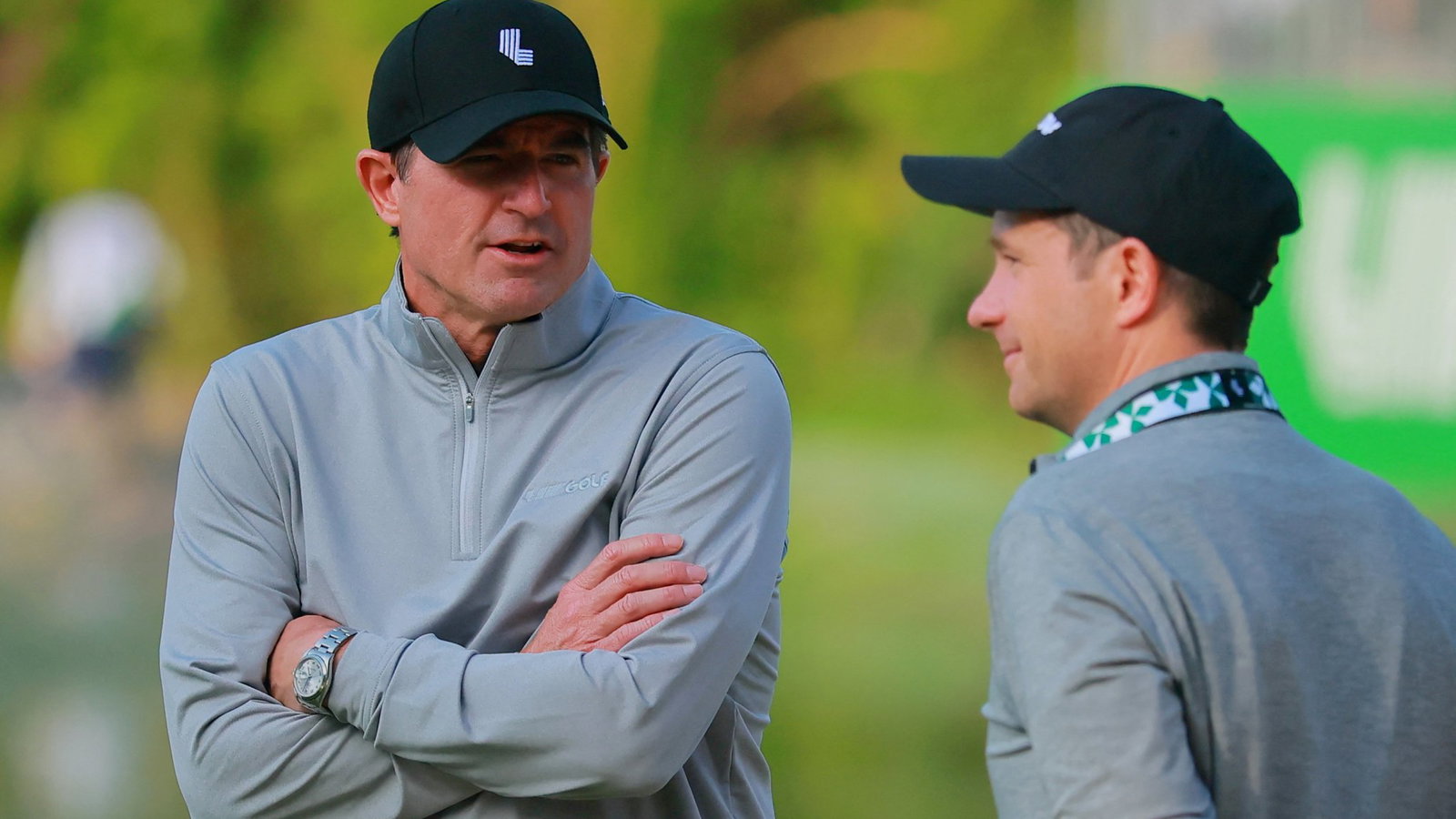 LIV Golf CEO Scott O'Neil (left)